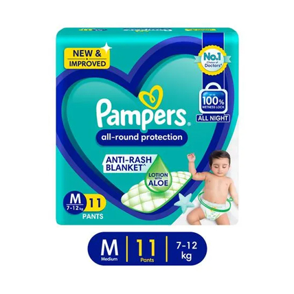 Pampers Baby Diapers Pants Anti Rash Large 9 To 14 Kg